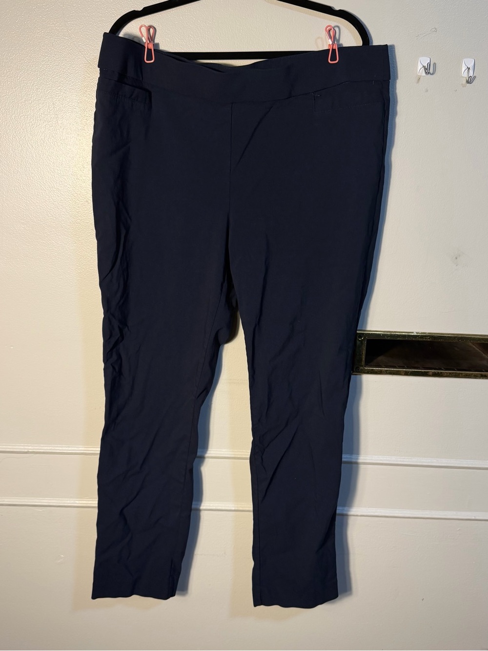Kim Rogers Classic Navy Stretch Ankle Pants Size 18